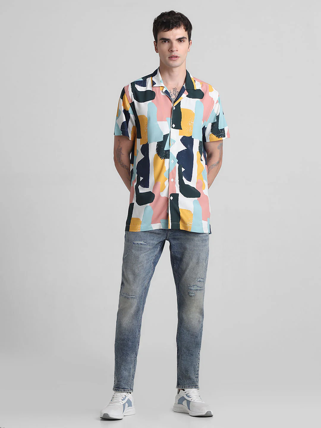 Pink Printed Short Sleeves Shirt - Image 6