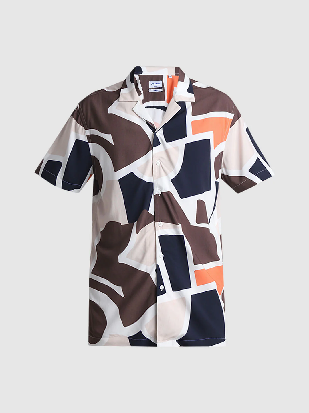 Brown Printed Short Sleeves Shirt - Image 7