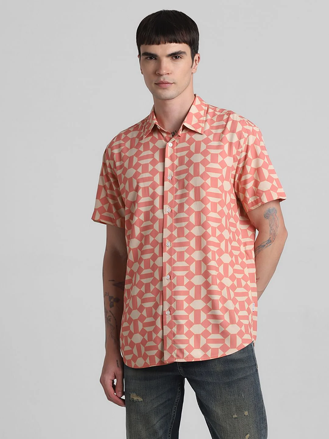 Coral printed Short Sleeves Shirt - Image 2