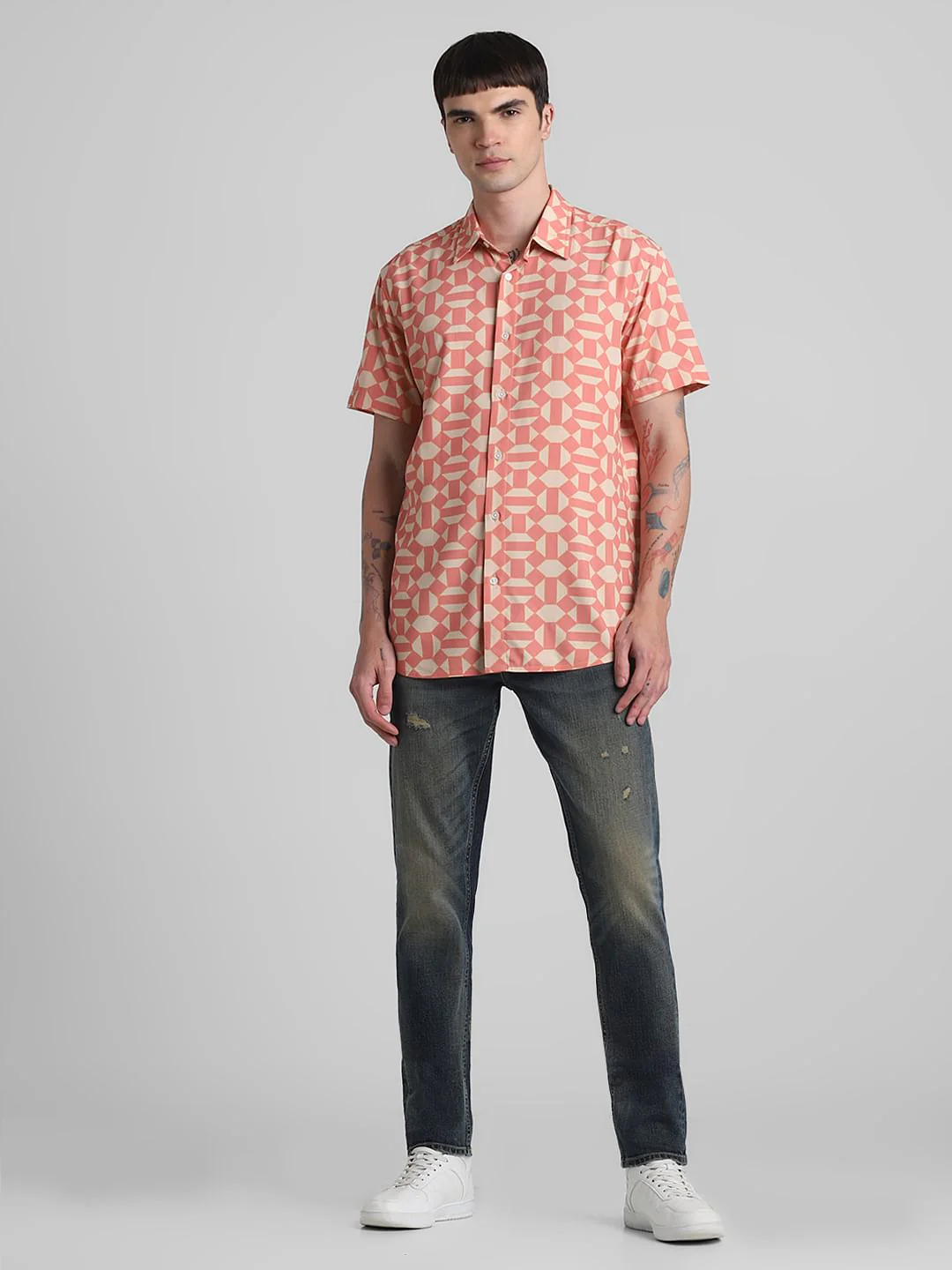 Coral printed Short Sleeves Shirt - Image 6