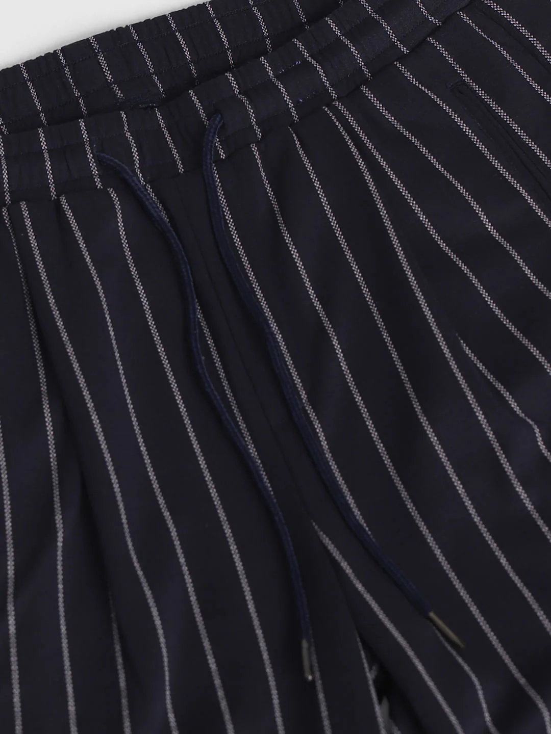 Blue Mid Rise Striped Jogger Pants - Image 5