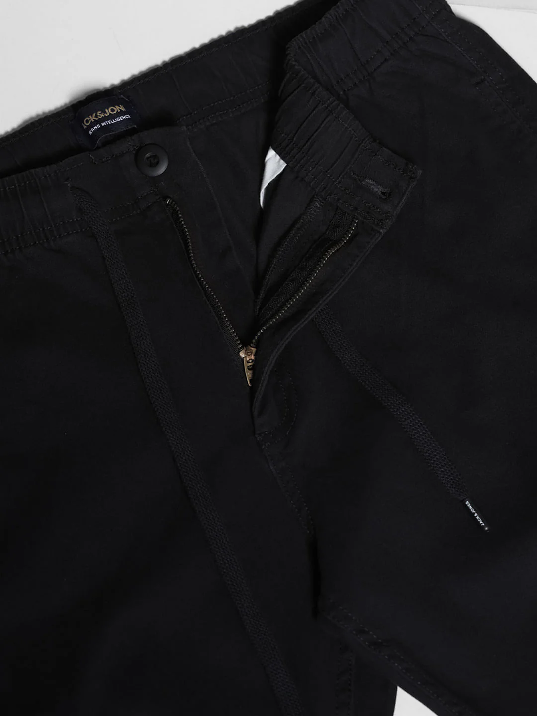 Black Mid Rise Cotton Cargo Trousers - Image 5