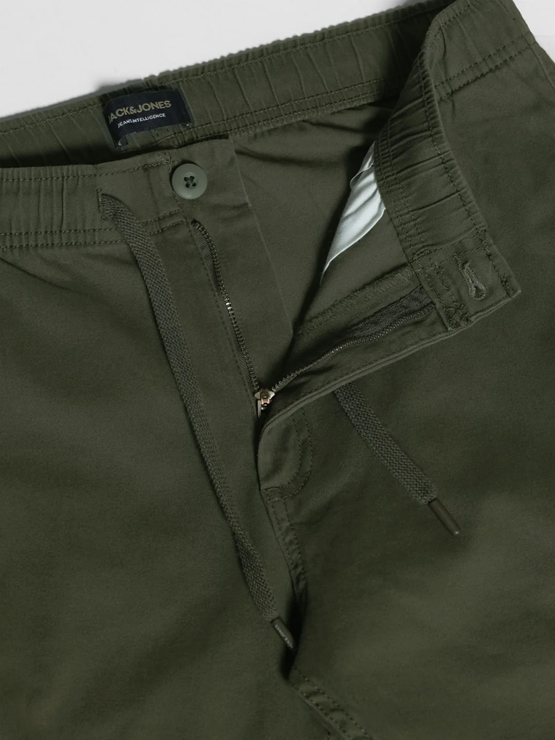Green Mid Rise Cotton Cargo Trousers - Image 5