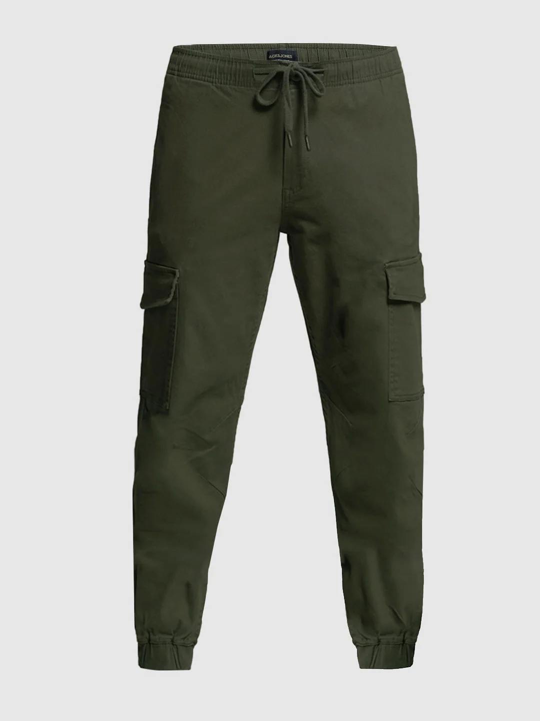 Green Mid Rise Cotton Cargo Trousers - Image 7