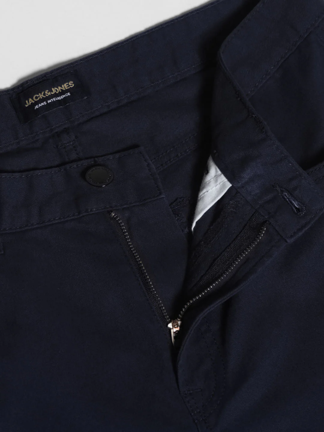 Navy Blue Mid Rise Cotton Shorts - Image 5