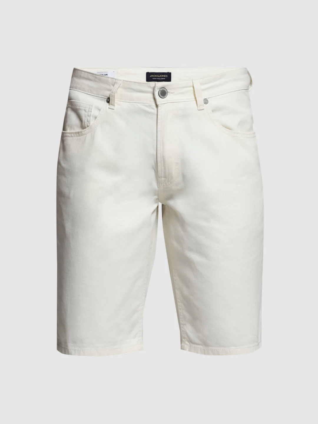 Beige Mid Rise Cotton Shorts - Image 7