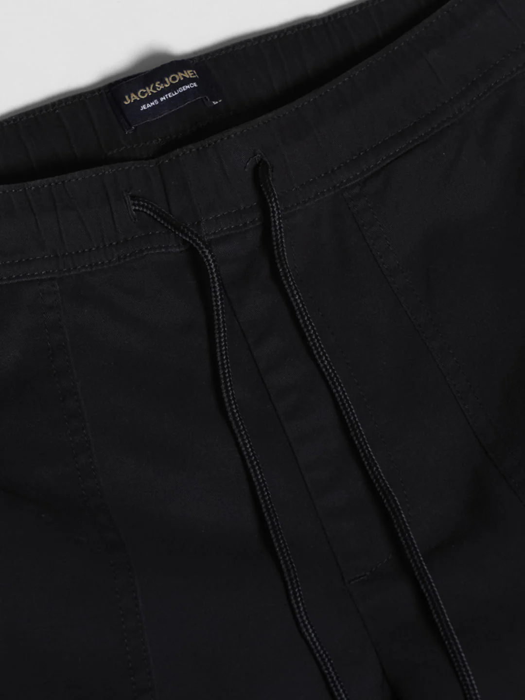 Black Mid Rise Cotton Jogger Pants - Image 5