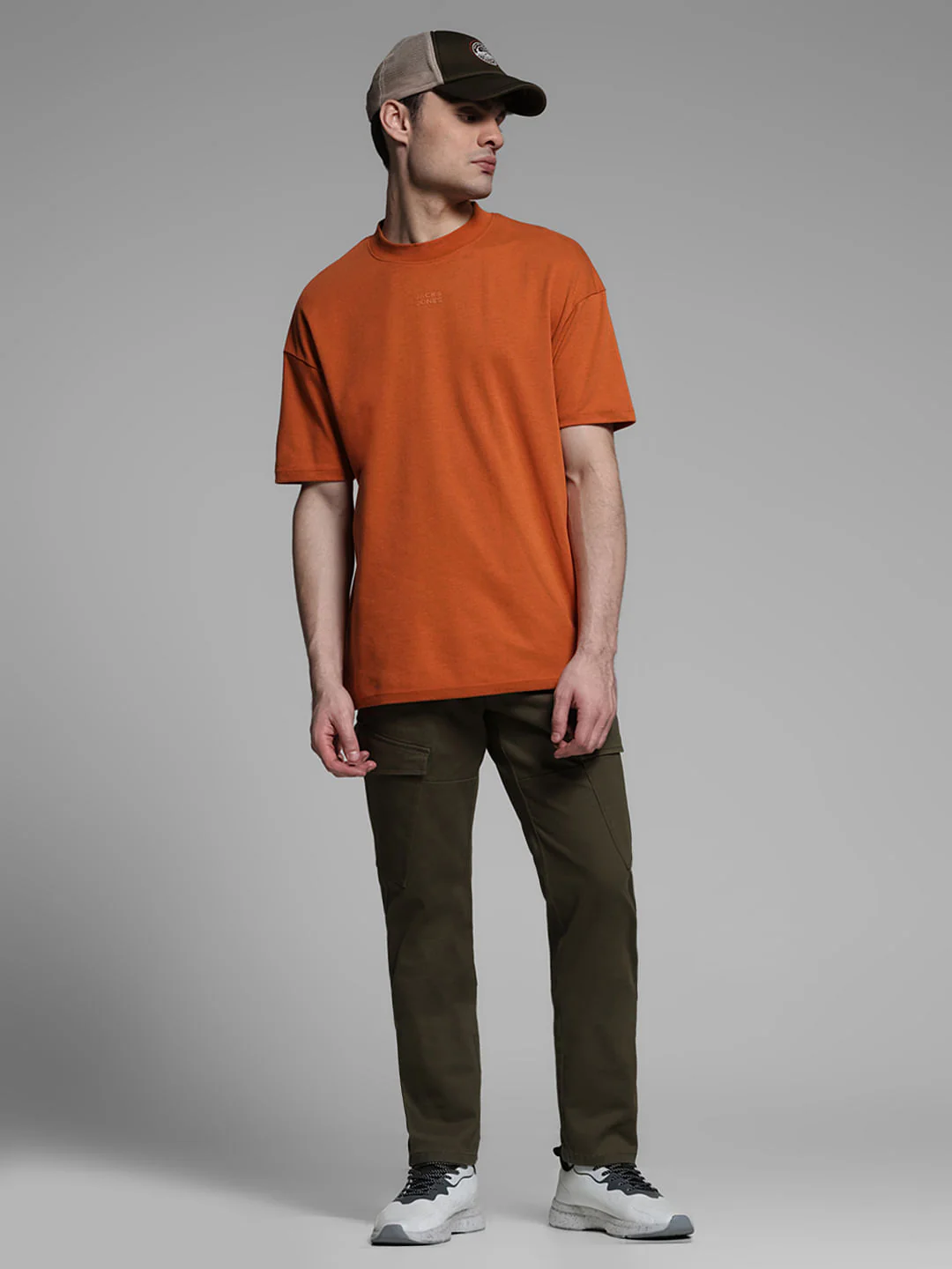 Olive Green Mid Rise Cargo Trousers - Image 6