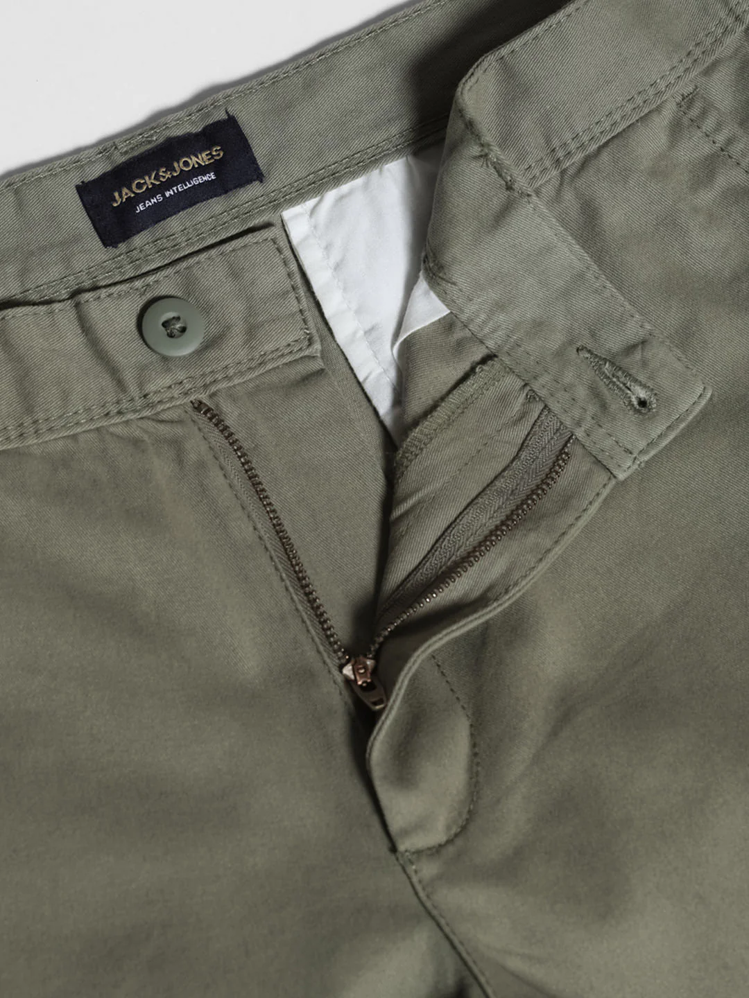 Green Mid Rise Cotton Shorts - Image 5