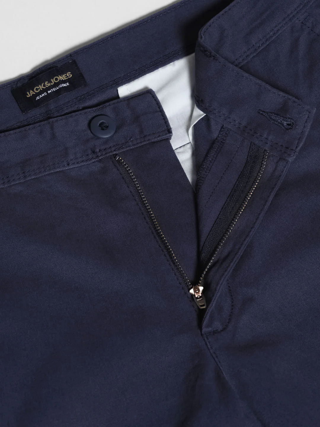 Dark Blue Mid Rise Cotton Shorts - Image 5