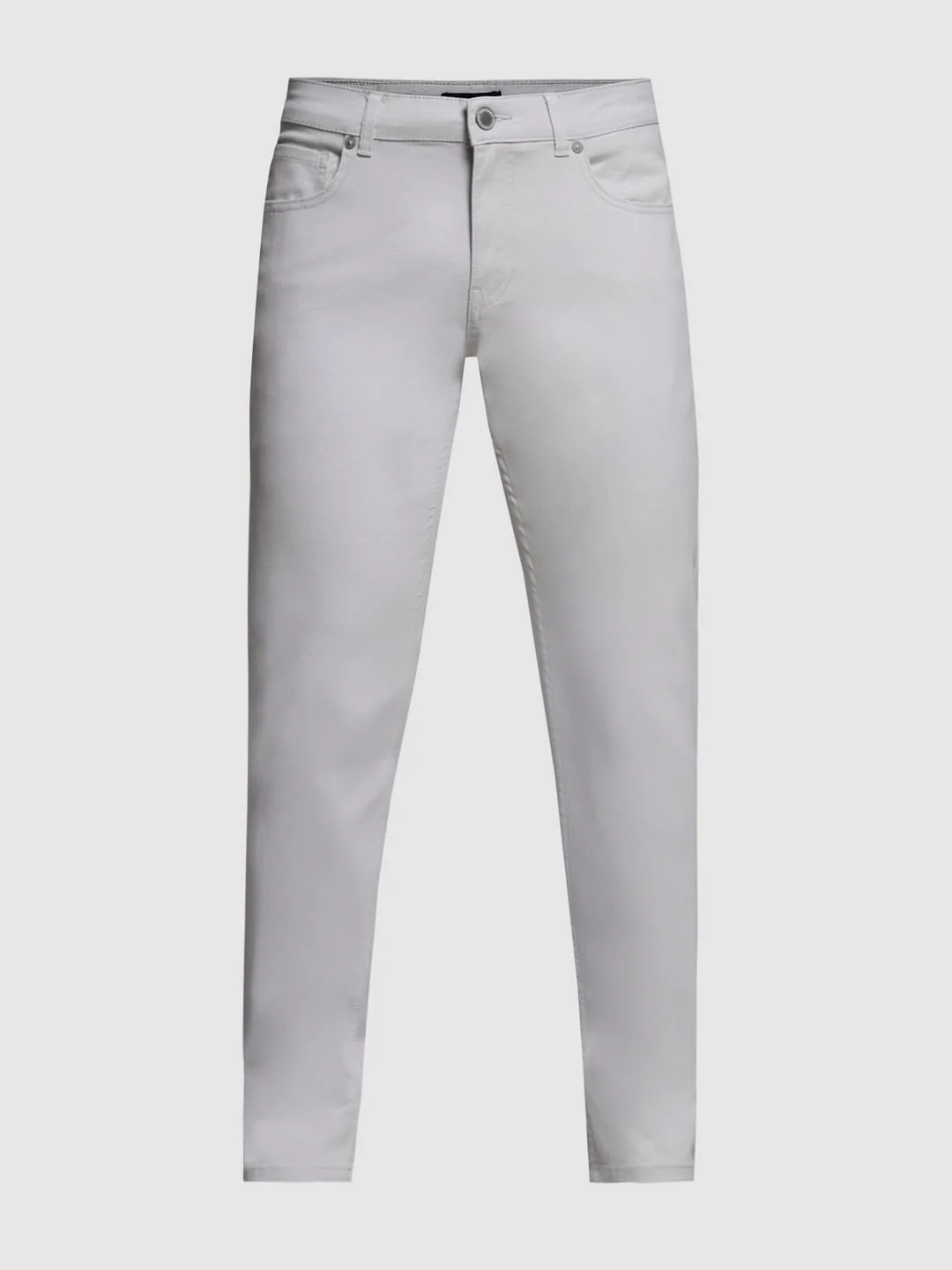 Light Grey Mid Rise Slim Fit Pants - Image 7