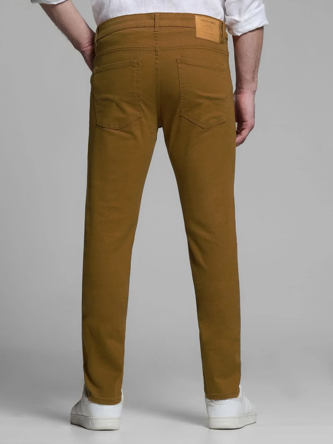 Golden Brown Mid Rise Slim Fit Pants - Image 3