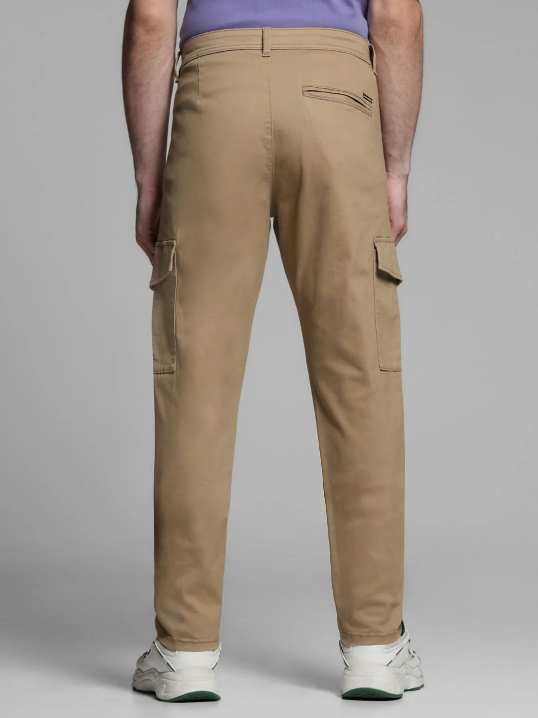 Brown Mid Rise Cargo Trousers - Image 3