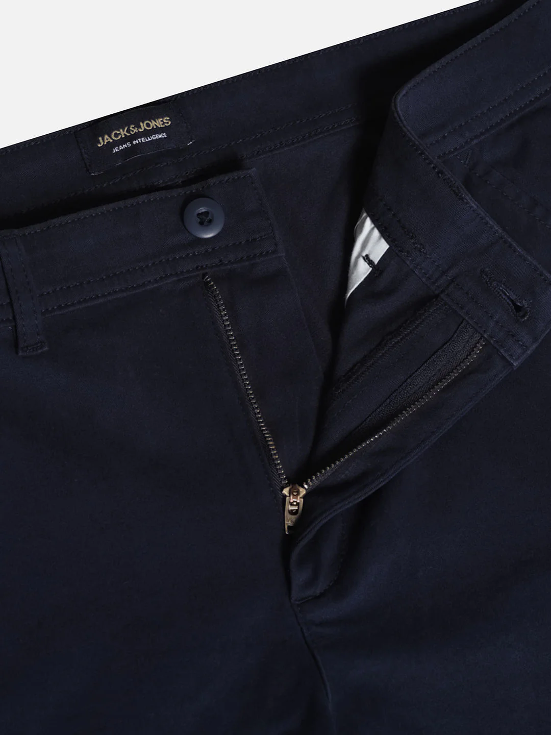 Navy Blue Mid Rise Cargo Trousers - Image 5
