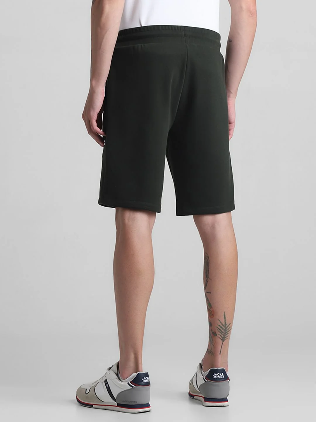 Dark Green Mid Rise Shorts - Image 3