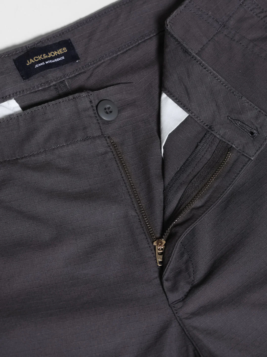Dark Grey Mid Rise Cargo Trousers - Image 5