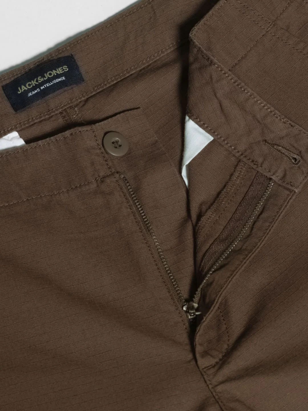 Dark Brown Mid Rise Cargo Trousers - Image 5