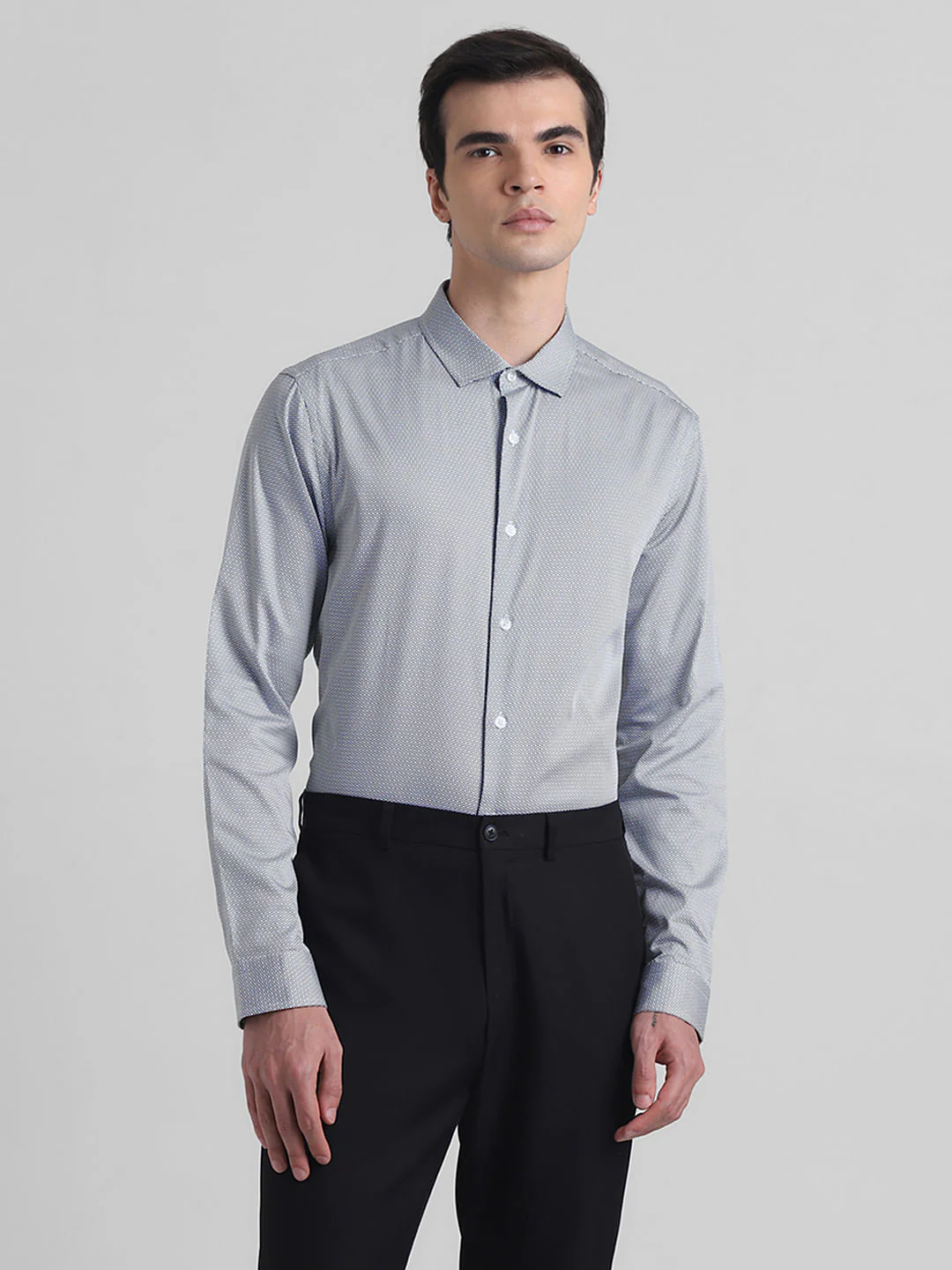 White Printed Full Sleeves Shirt - Image 2