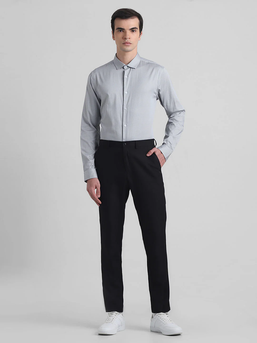 White Printed Full Sleeves Shirt - Image 6
