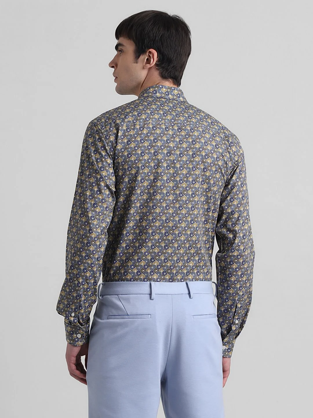 Brown Abstract Print Cotton Shirt - Image 4