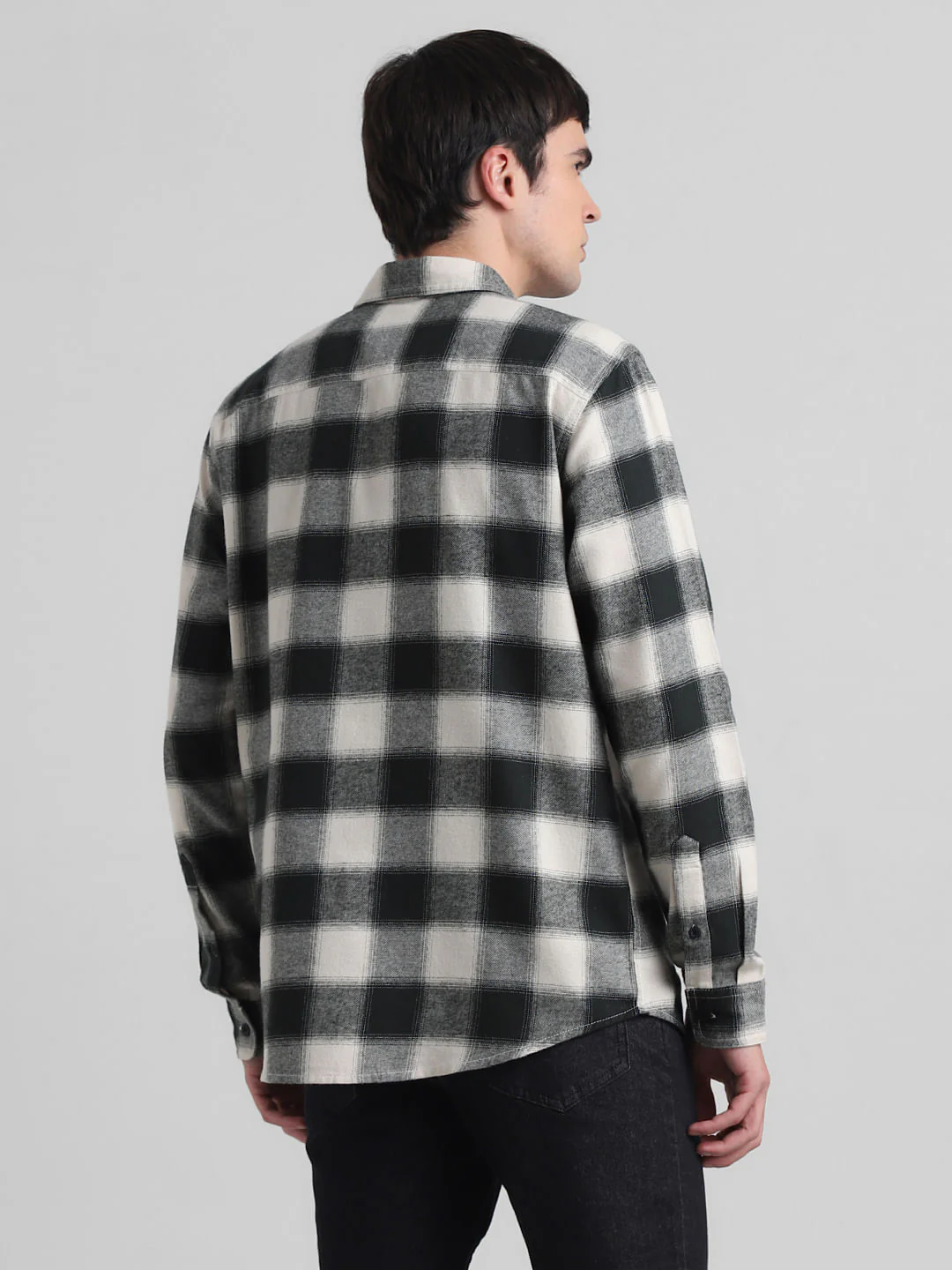 Black Check Print Shirt - Image 4