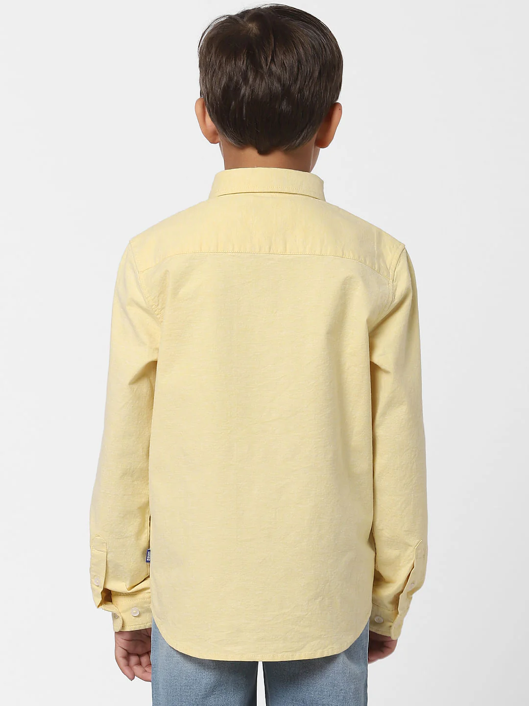 Boys Yellow Full Sleeves Shirt - Image 3