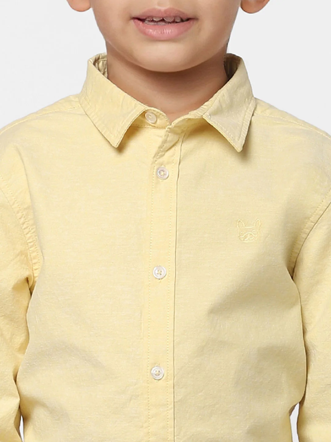 Boys Yellow Full Sleeves Shirt - Image 4