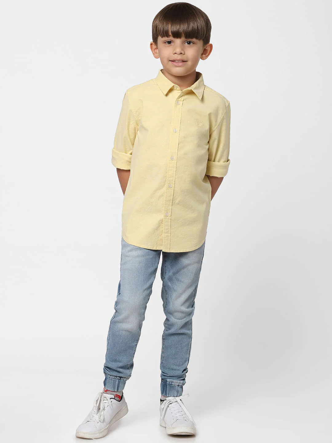 Boys Yellow Full Sleeves Shirt - Image 5