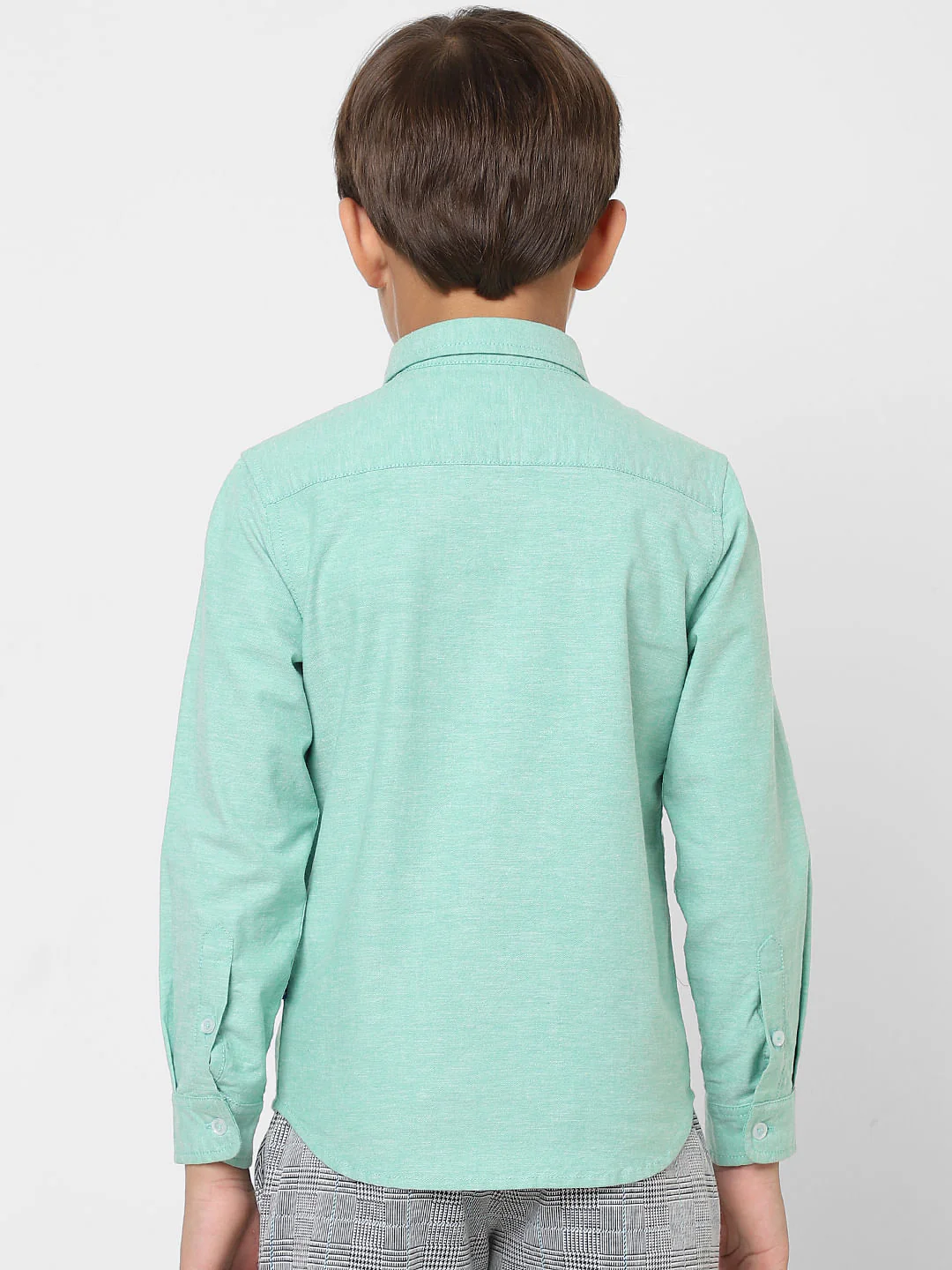 BOYS Green Full Sleeves Shirt - Image 3