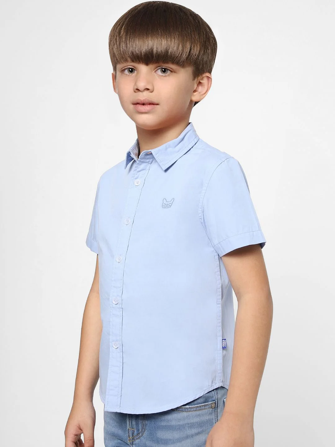 Boys Light Blue Half Sleeves Shirt - Image 2