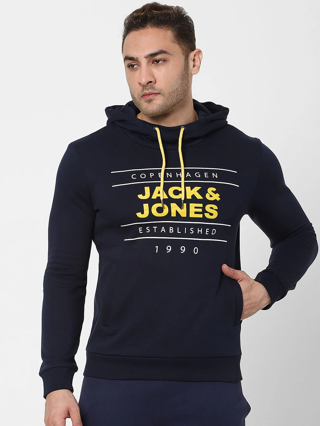 Blue Logo Print Hooded Sweatshirt - Image 2