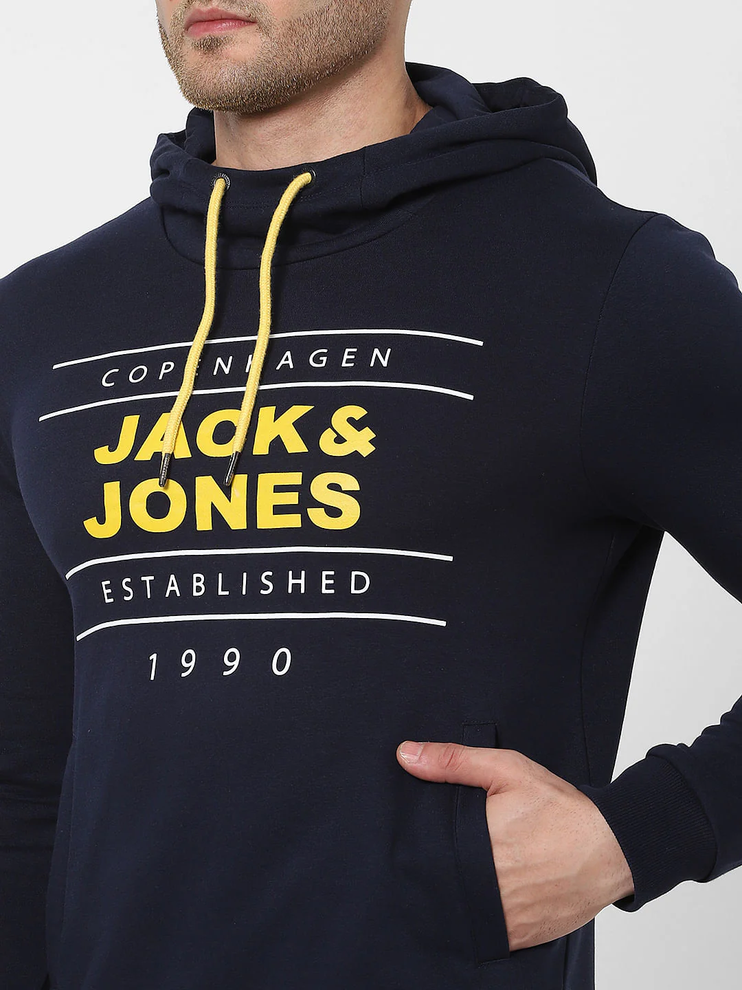 Blue Logo Print Hooded Sweatshirt - Image 5