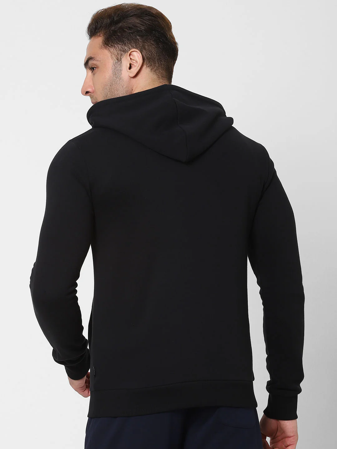 Black Hooded Zip Up Sweatshirt - Image 5