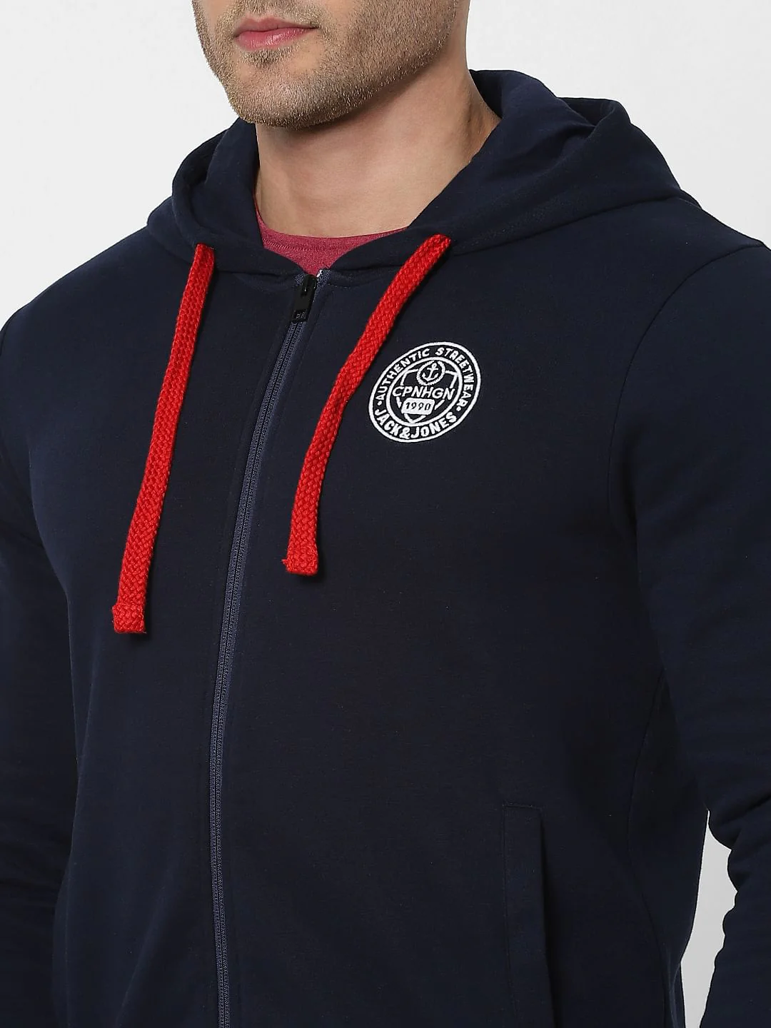 Blue Zip Up Hooded Sweatshirt - Image 5