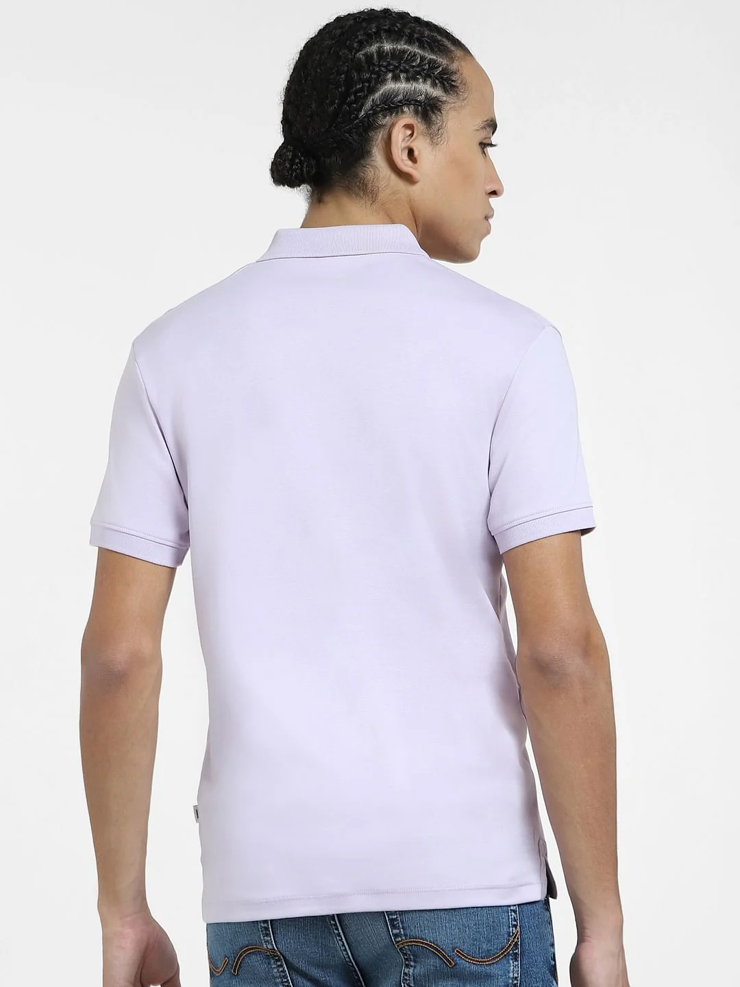 Purple Cotton Polo T-shirt - Image 4
