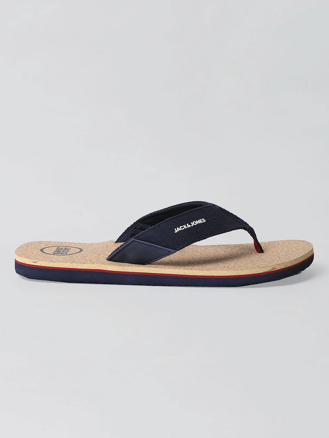 Beige and Blue Flip Flops - Image 2