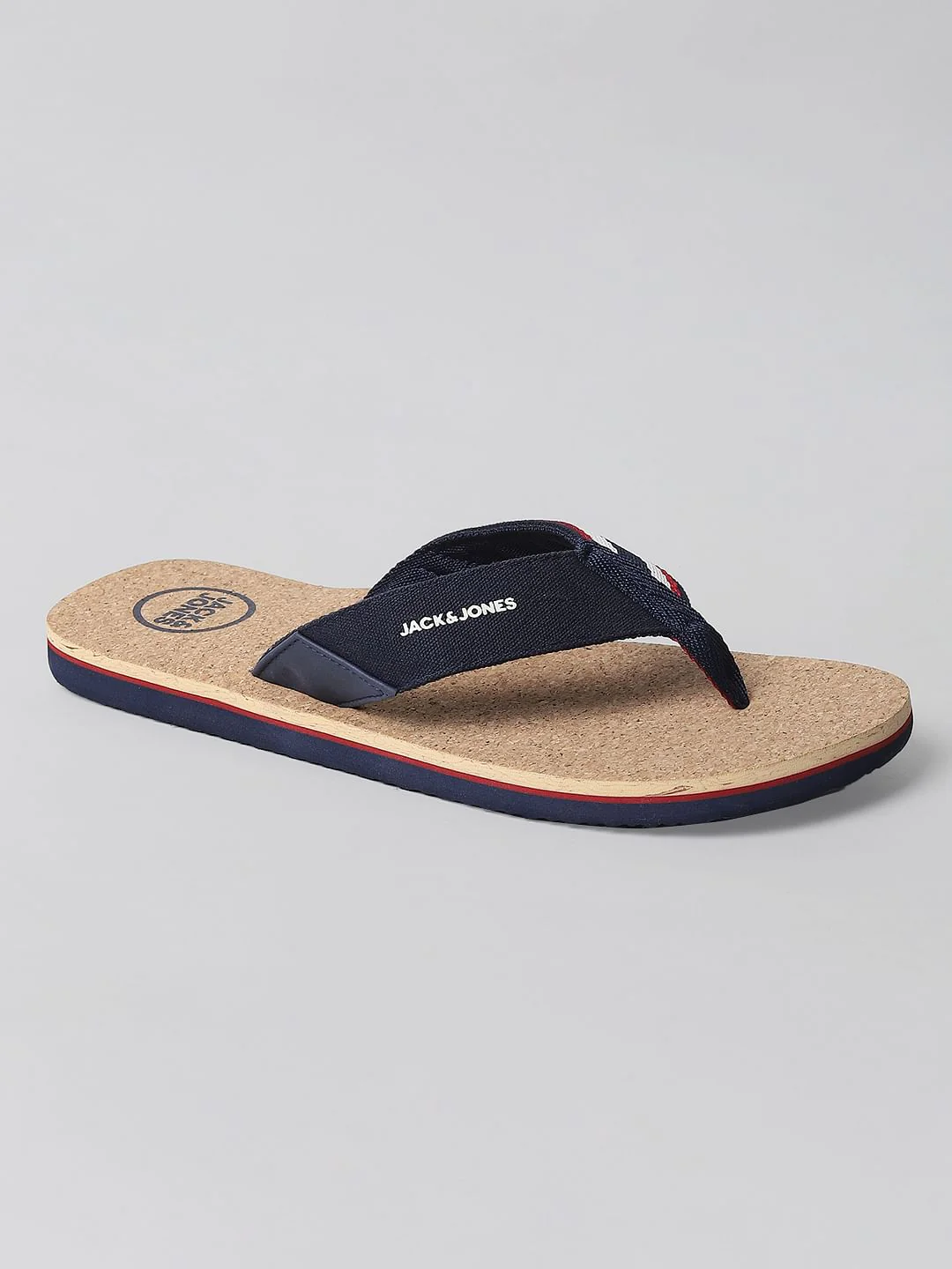 Beige and Blue Flip Flops - Image 3