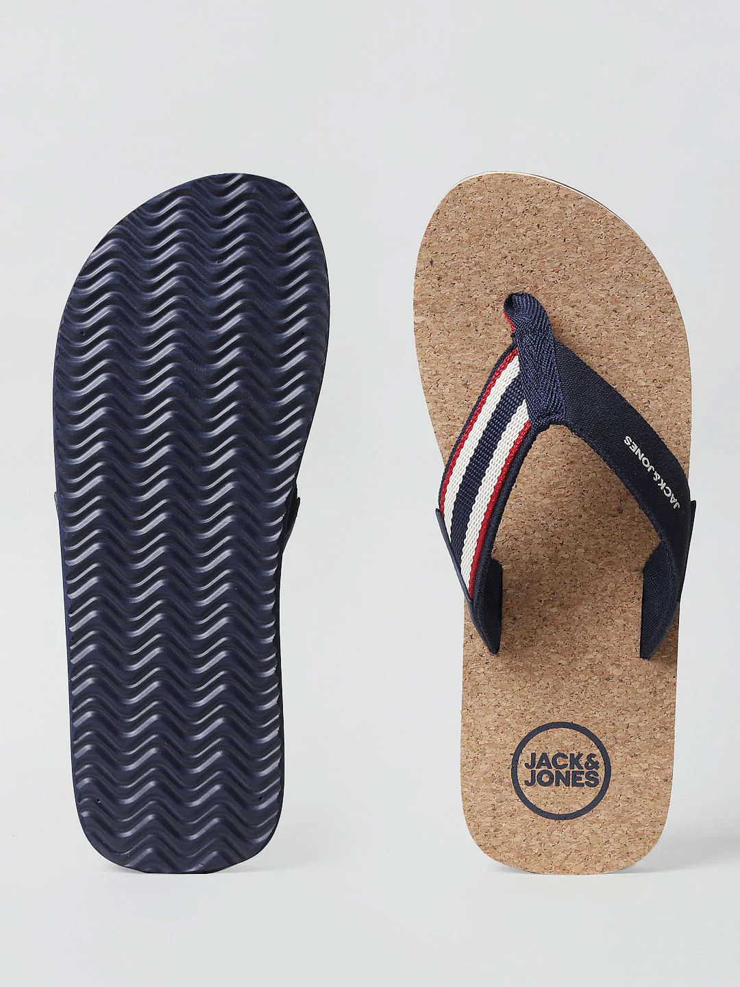 Beige and Blue Flip Flops - Image 6