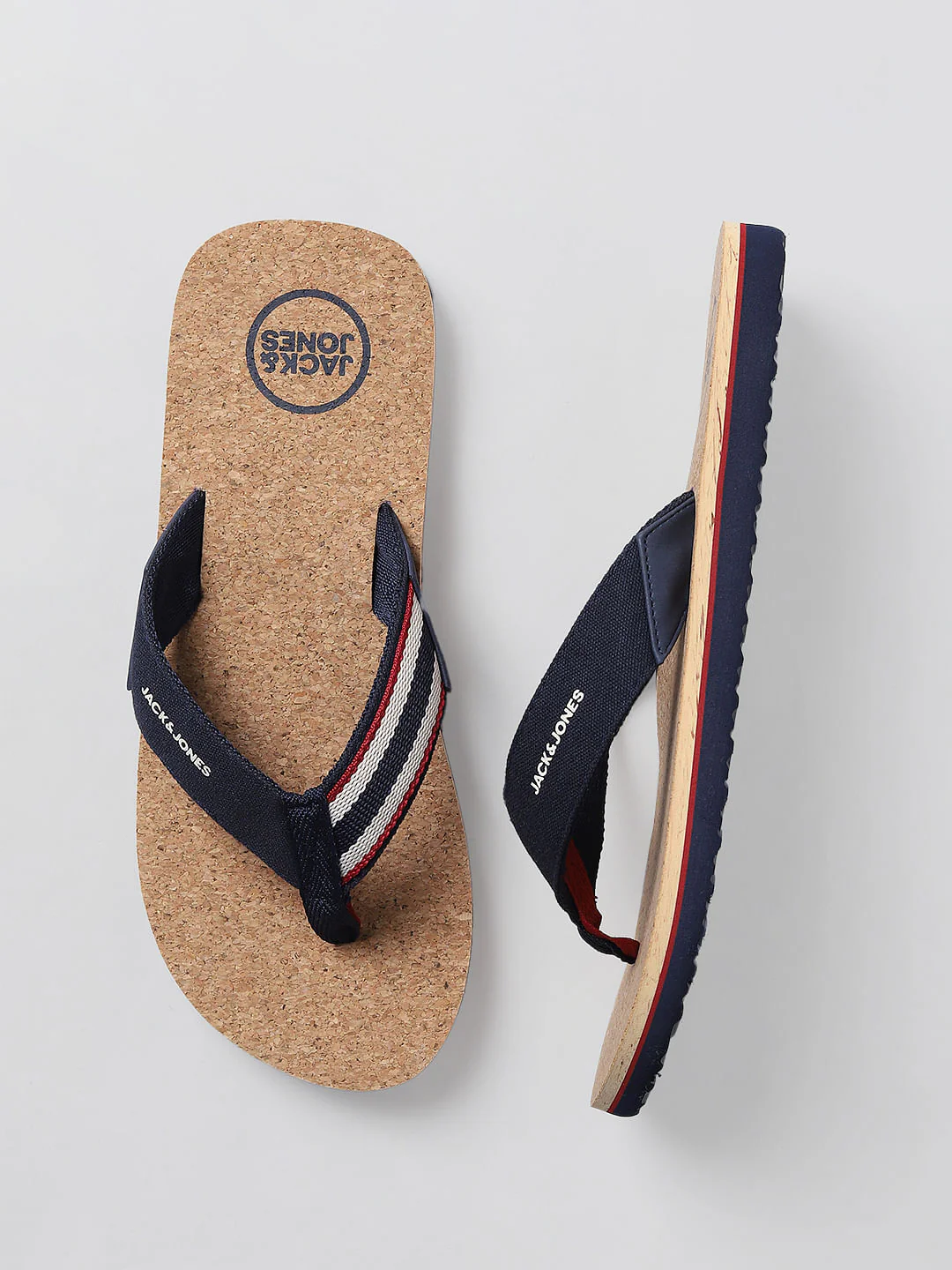 Beige and Blue Flip Flops - Image 7