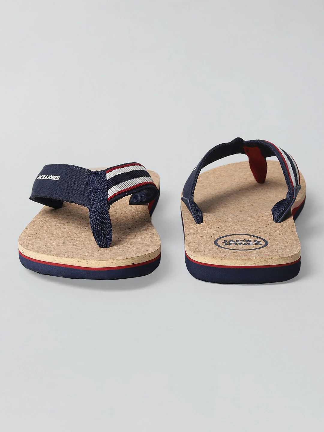 Beige and Blue Flip Flops - Image 8