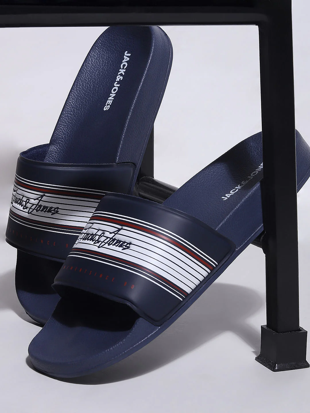 Blue Logo Print Sliders - Image 2