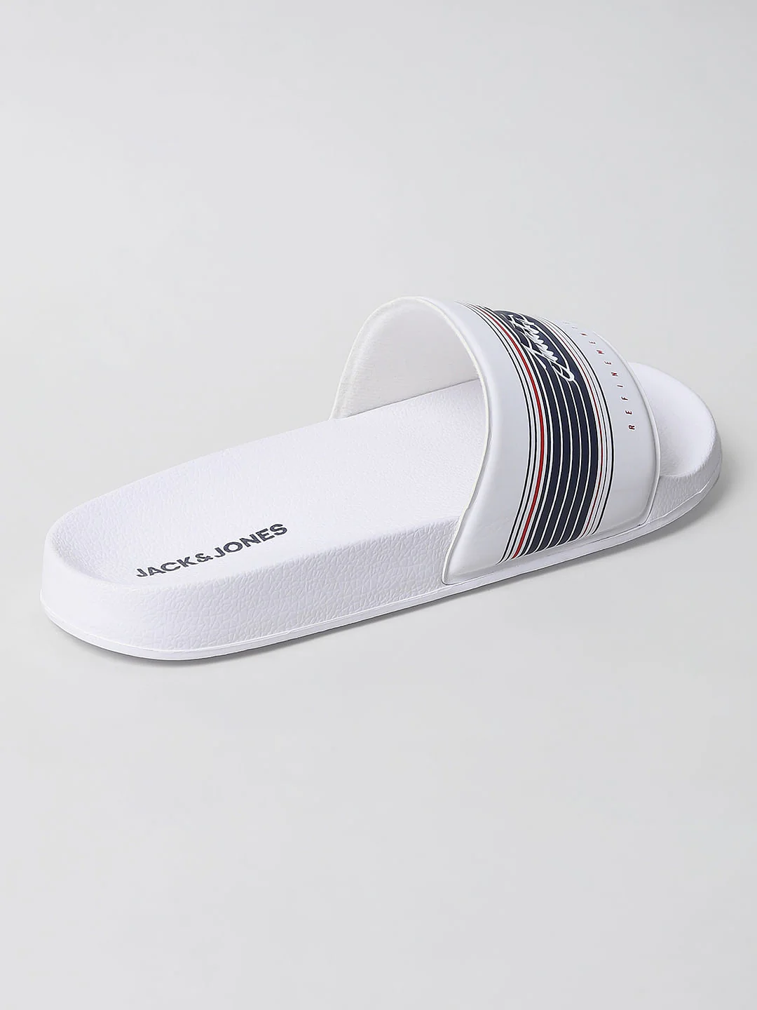 White Logo Print Sliders - Image 4