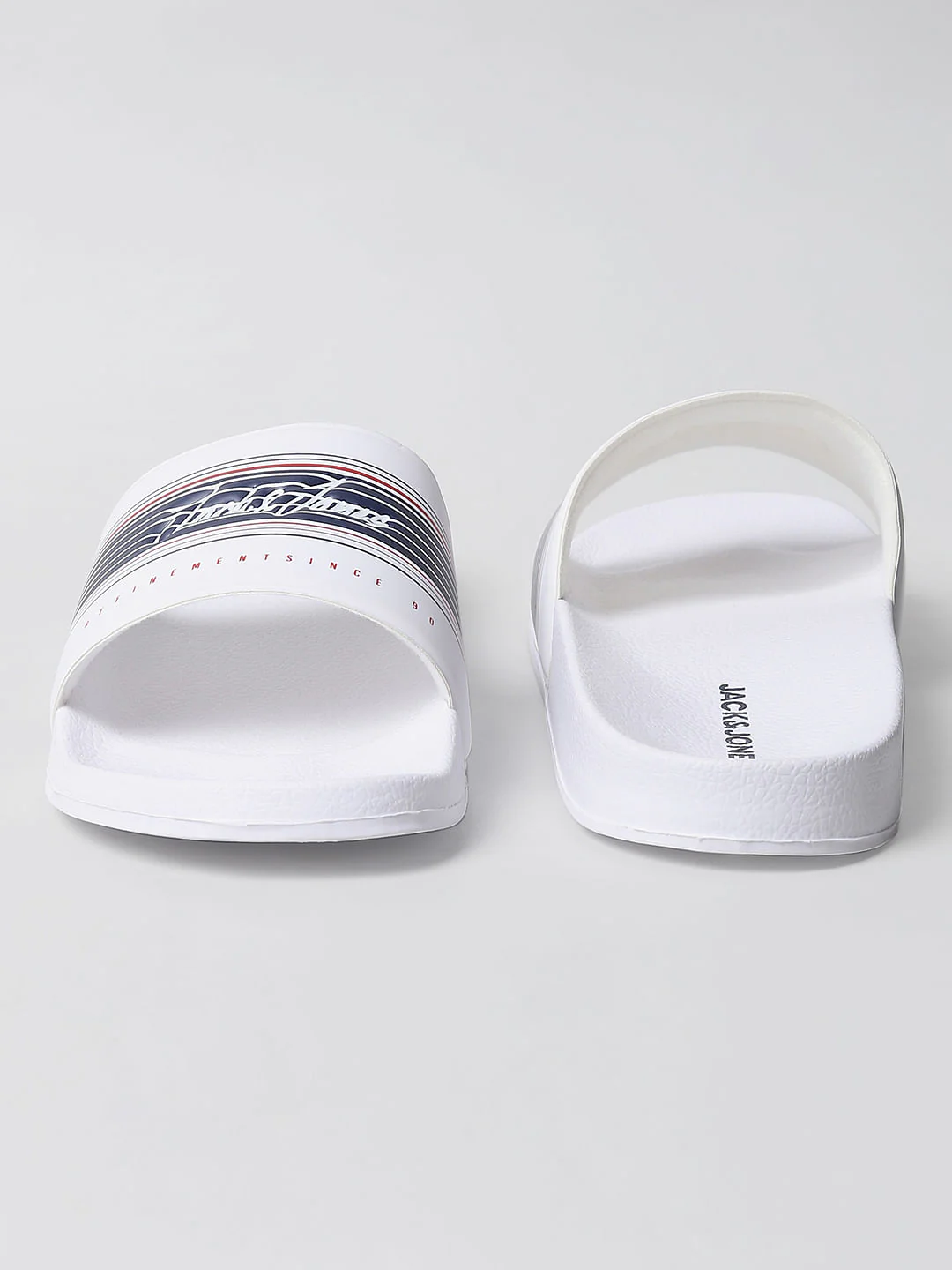 White Logo Print Sliders - Image 8