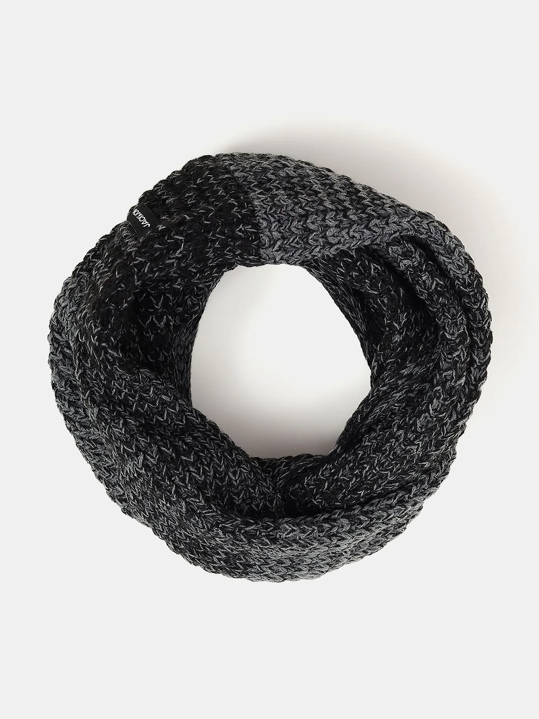 Black Knit Tube Scarf - Image 2