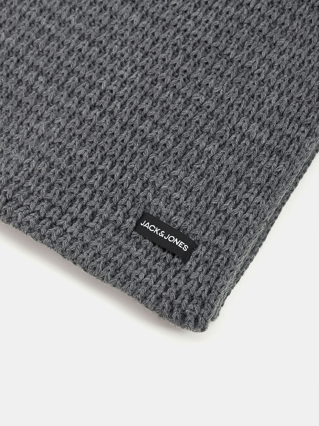 Grey Knit Tube Scarf - Image 3