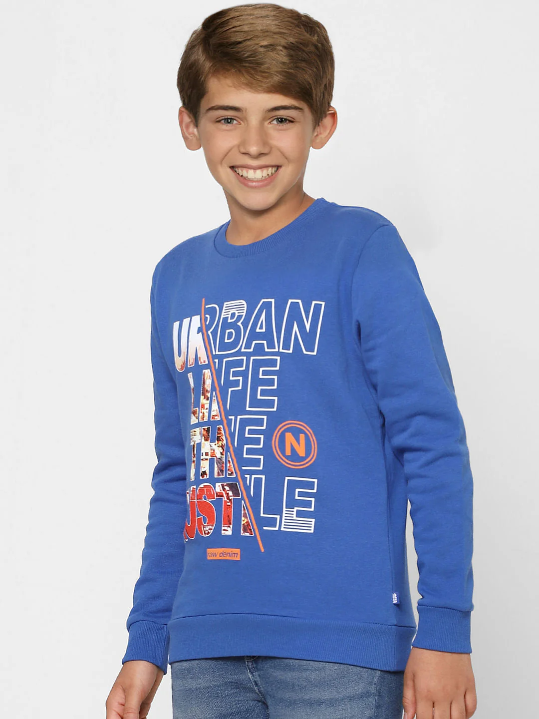 BOYS Blue Graphic Print Sweatshirt - Image 3