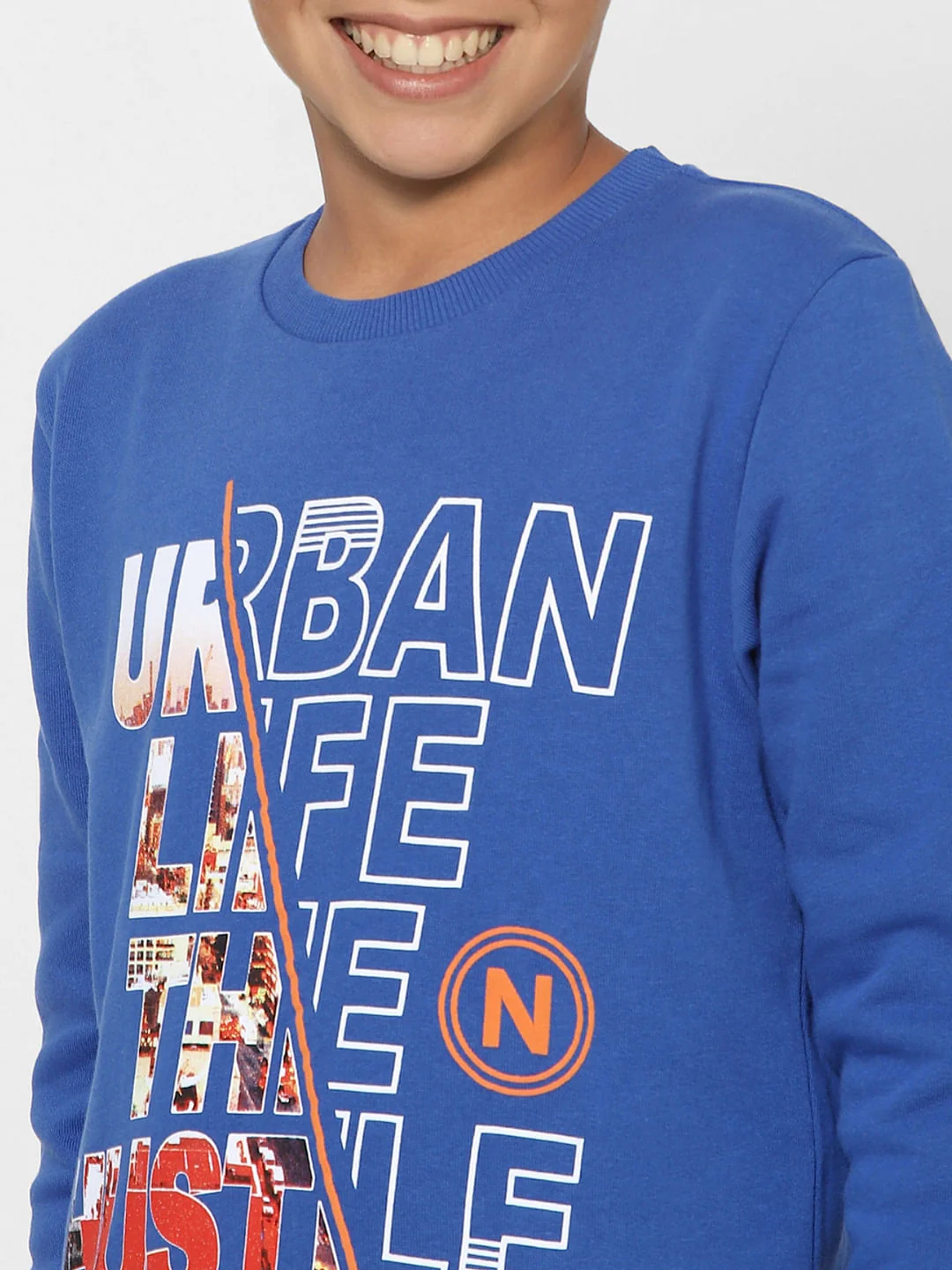 BOYS Blue Graphic Print Sweatshirt - Image 5
