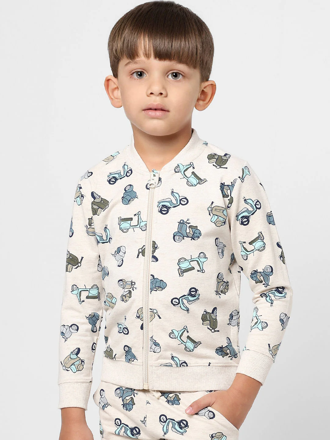 BOYS Beige Graphic Print Sweatshirt - Image 2