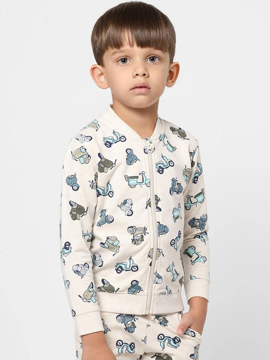 BOYS Beige Graphic Print Sweatshirt - Image 3
