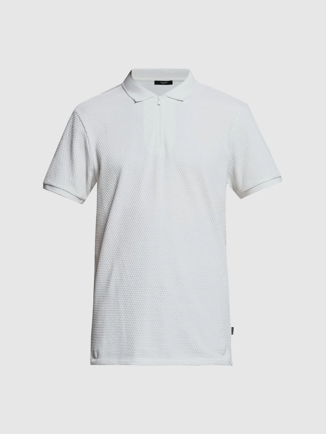 Jacquard Cotton Polo - White - Image 7